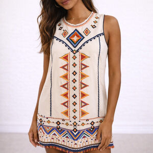 Anthropologie Akemi + Kin Reagan Embroidered Shift Dress - Size 2